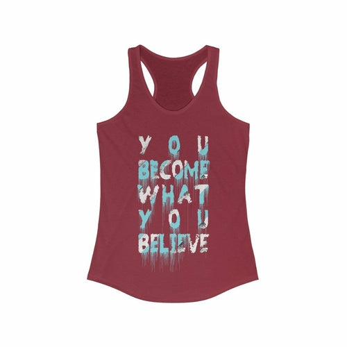Load image into Gallery viewer, You Become what you Believe Racerback Tank Top
