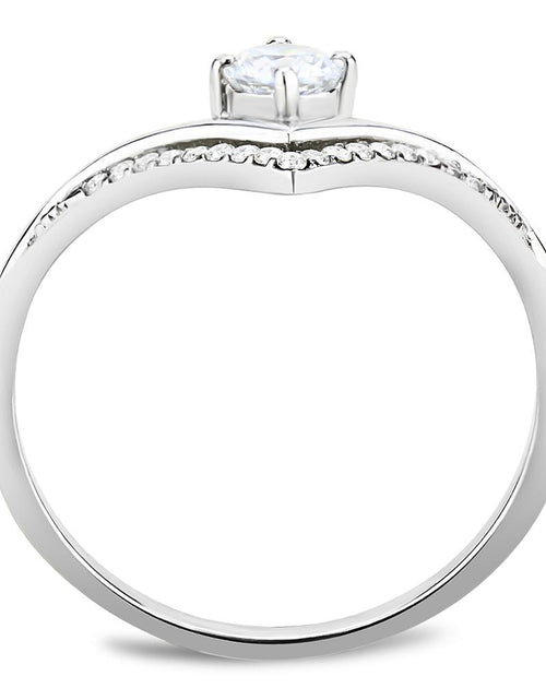 Load image into Gallery viewer, DA110 - High polished (no plating) Stainless Steel Ring with AAA Grade
